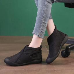 Mulheres simples sapatos de algodão de pelúcia quente botas de neve das mulheres leve confortável sapatos casuais no inverno botines para mujeres - Image 2