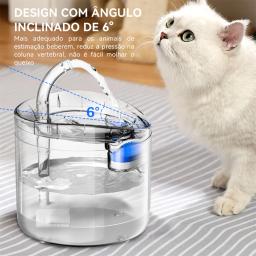 Newpet Bebedouro para gatos Com bebedouro automático para gatos e cães Bebedouro automático com dispensador de água - Image 2