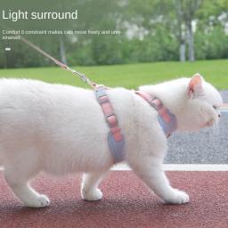 Ajustável Soft Nylon Pet Harness, malha macia, ao ar livre Cat Vest, respirável, cinta no peito, cães pequenos, médios, gatos - Image 2