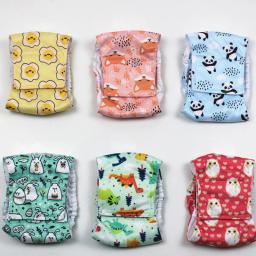 1pc ajustável dos desenhos animados animais de estimação fraldas do cão lavável masculino absorvente do cão calcinha do animal estimação shorts calças fisiológicas reutilizáveis - Image 4