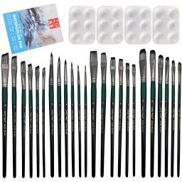 Conjunto de Pintura Aquarela, Pincéis de Artista, 1PC Paper Pad, Pequenas Paletas de 6 Poços, 29PCs, Inclui 24PCs - Image 1