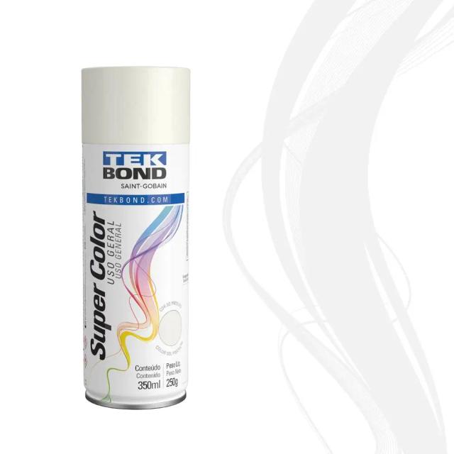 Tinta Spray Branca Brilhante 350ml - Uso Geral - Tekbond