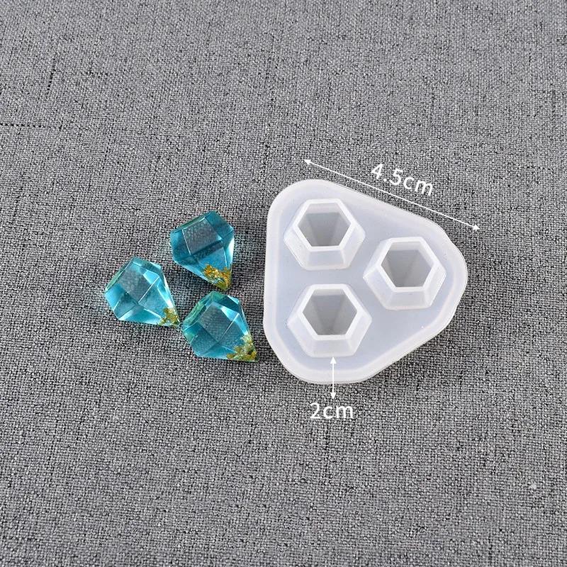 DIY Diamante Pingente Silicone Mold Keychain Jóias Artesanato Fazendo Mold Diamantes Epoxy Resin Mould - Image 1