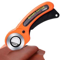 Cortador de tecido rotativo ergonômico 45mm, para cartão de tecido, costura, rolo de acolchoamento, corte de tecido, tesoura de alfaiate, roupas, ferramenta diy - Image 1