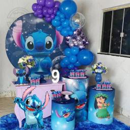 Balões de festa temática ponto Disney, azul e roxo, kit arco de balão de látex para menino de 1 a 9 anos, decoração de aniversário infantil, 53 peças - Image 1