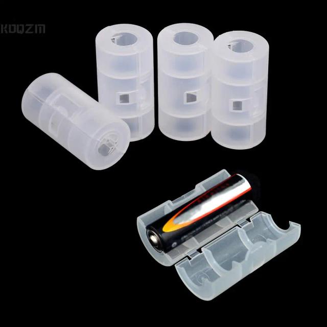Conjunto de 4 Adaptadores Convertidores de Bateria AA para Tamanho C
