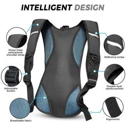 Pacote de hidratação, mochila de hidratação isolada ou bexiga de água sem BPA de 2L e armazenamento, mochila de caminhada para corrida, ciclismo, camping - Image 4