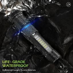 Lanterna LED De Alta Potência, Tipo C Recarregável, Tocha Ultra Poderosa, Acampamento ao ar livre, Luz Flash De Caminhadas - Image 4