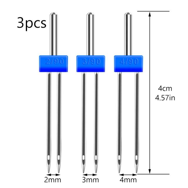 Agulhas Duplas KRABALL para Máquina de Costura Irmã - Ferramentas Domésticas Twin Stretch e Acessórios de Costura