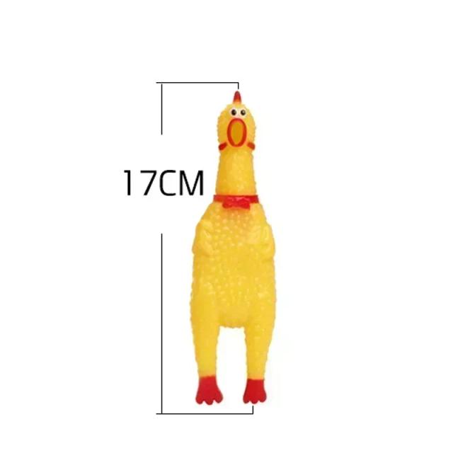 Brinquedo Interativo para Cães em Forma de Galinha Agitada com Som ao Apertar, Acessórios para Pets e Mastigadores Dentais