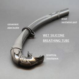 Profissional Silicone Impermeável e Anti-fog Snorkeling Conjunto para Adulto, Grande Campo Mergulho Superfície, Espelho, Wet Throat Snorkeling - Image 6