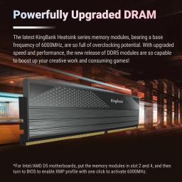 KingBank CL28 Memória DDR5 32GB RAM 16GBX2 6000MHZ Rams Memória DDR5 Kit UDIMM Dual Channel Computador Desktop PC Hynix A die - Image 5