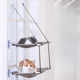 Rede para Gato Janela e Gatinho, Camas Penduradas, Gatinho Ensolarado Assento, Túneis de dois andares, Ventosa, Parede Pet, Sofá Jogando - Image 3