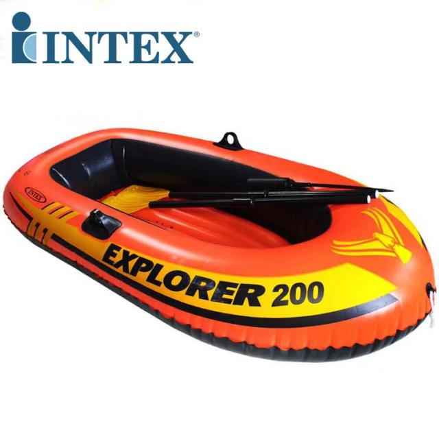 Caiaque Inflável Ponto Intex 58331 para Pais e Filhos - Aventuras de Rafting em Dupla com Remo Manual
