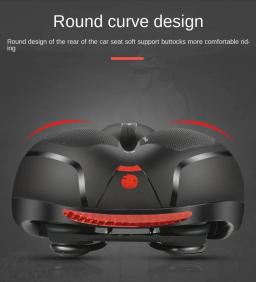 Sela de bicicleta respirável oca para homens e mulheres, MTB Road Bike Saddle, amortecedor confortável, assento de bicicleta, aviso de segurança - Image 5