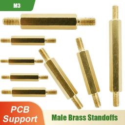 M3 m4 hex placa-mãe de bronze impasse macho para macho rack parafuso espaçamento rosca métrica pcb suporte pilares suporte espaçador parafuso - Image 1