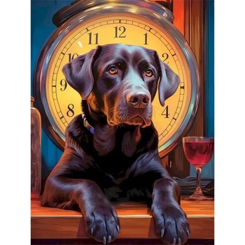 Pintura a óleo por números Kits para decoração de casa, quadro, pintura, sem moldura, desenho animal, cão, personalizado, lona, DIY - Image 1