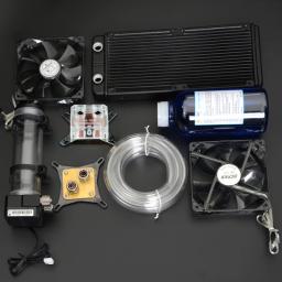 Syscooling water cooling kit for PC soft tube compatible Intel AMD CPU socket with GPU water block 240mm radiator - Image 1