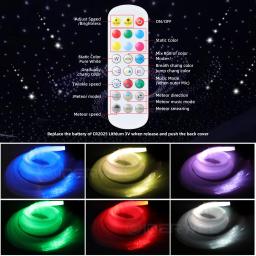 Starry Sky LED Luz De Fibra Óptica, Efeito Estrela Cadente, Luz De Teto Com Bluetooth App, Telhado Do Carro Ou Qualquer Espaço Estreito, RGBW - Image 4