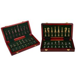 Metal Xadrez Internacional Conjunto com Tabuleiro De Xadrez De Madeira, Conjunto De Xadrez De Luxo Medieval, Jogo Da Família, Acessórios De Brinquedo, Caixa De Armazenamento Requintada - Image 6