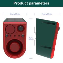 Sensor de movimento solar repelente de animais indução infravermelha anti-selvagem javali cão unidade profissional luz de alarme à prova dwaterproof água ao ar livre - Image 5