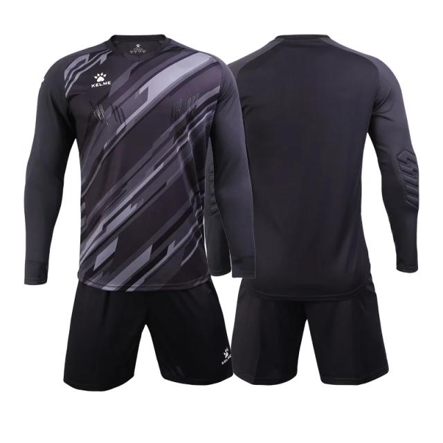 Camisa de Futebol Masculina para Goleiro Kelme - Manga Longa, Roupas Esportivas Personalizadas para Treinamento Infantil