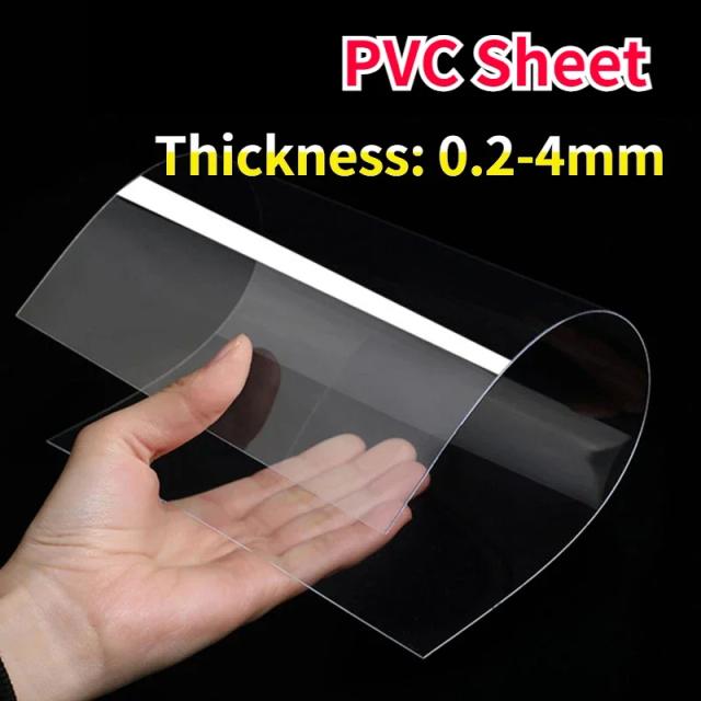 Placa de PVC Transparente de Alta Espessura 0.2-4mm - Material de Precisão para Modelagem e Artesanato