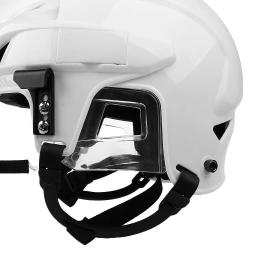 Combinação de capacete e máscara de hóquei no gelo para homens e mulheres, unissex, ajustável, branco, rosto, profissional, protetora, M, L - Image 3