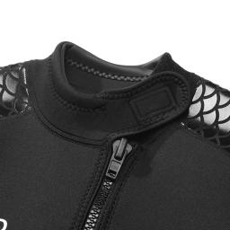 Fato de mergulho neoprene de manga curta para homens e mulheres, 3mm traje de corpo inteiro com zíper frontal, para snorkeling e surf - Image 3