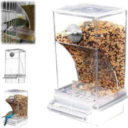 Alimentador Automático para Periquitos Pequenos e Médios, Sem Alimentadores de Pássaros, Recipiente De Alimento De Semente De Acrílico, Bebedor, Gaiola Acessórios - Image 1