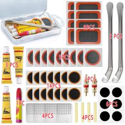Kit de reparo de pneus de bicicleta, remendos de filme de moagem, pé de cabra, ferramentas multifuncionais, remendo de pneu de ciclismo, reparo de bicicleta, punção - Image 1