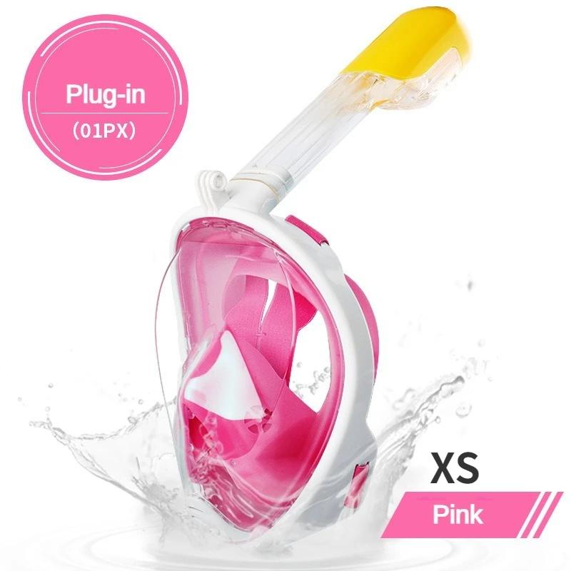 Conjunto de máscara subaquática para crianças e adultos, máscara facial completa, máscara de natação anti-nevoeiro, sistema de topo seco - Image 1