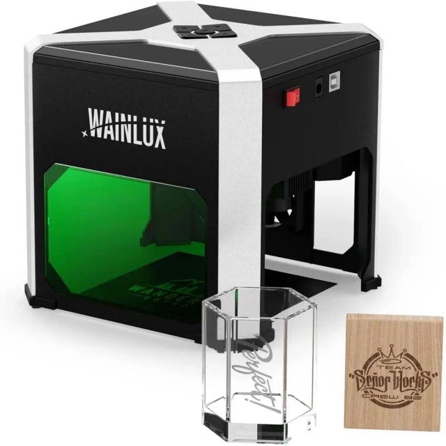 Gravador a Laser Wainlux K6 3000mW CNC Bluetooth: Mini Impressora e Cortadora para Madeira e Plástico, Ideal para DIY e Marcação de Logotipos