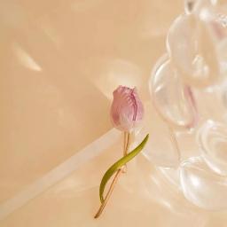Corsage Tulipa de casamento para homens e mulheres, broches de flor rosa, alfinetes de lapela de flores - Image 4