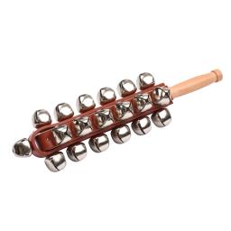 Mão jingle sinos mão trenó sinos agitador de madeira jingle sinos vara instrumento de percussão musical sinos para instrumentos musicais - Image 4