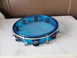 Pandeiro colorido para desempenho de palco, instrumento de percussão profissional, mão batendo palmas tambor, 10 polegadas, 1pc - Image 6
