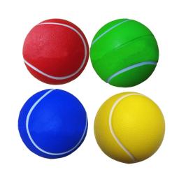 8 pçs bolas de tênis criativas prática bolas de tênis esportes pu tênis jogando bola de espuma sólida bolas de tênis amarelo/vermelho/azul/verde - Image 2