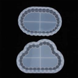 Moldes de silicone para resina epóxi Coaster, Bubble Design, Bandeja De Cimento, Placa De Gesso, Oval E Redonda - Image 3