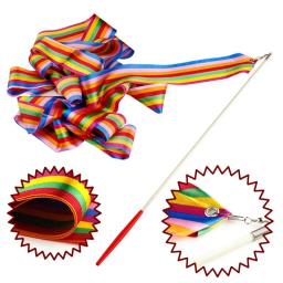 Brinquedo colorido da dança da fita da ginástica para crianças-vara giratório de 4 metros, presentes ao ar livre perfeitos para diversão e criatividade das crianças - Image 3