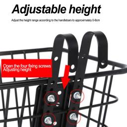 Cesta de bicicleta dobrável de metal ajustável ciclismo dianteiro traseiro fio armazenamento transportadora pendurado rack carga ganchos sacos acessórios - Image 2