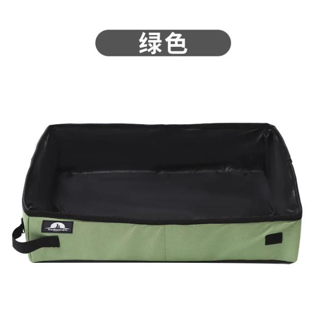 Caixa dobrável portátil para gatos: pano Oxford impermeável e prático para viagens e necessidades.