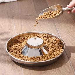 Tigelas de alimentação lenta em aço inoxidável para animais de estimação, tigela de comida e água antiderrapante, alimentação e desmame para cães e gatos pequenos e médios - Image 6