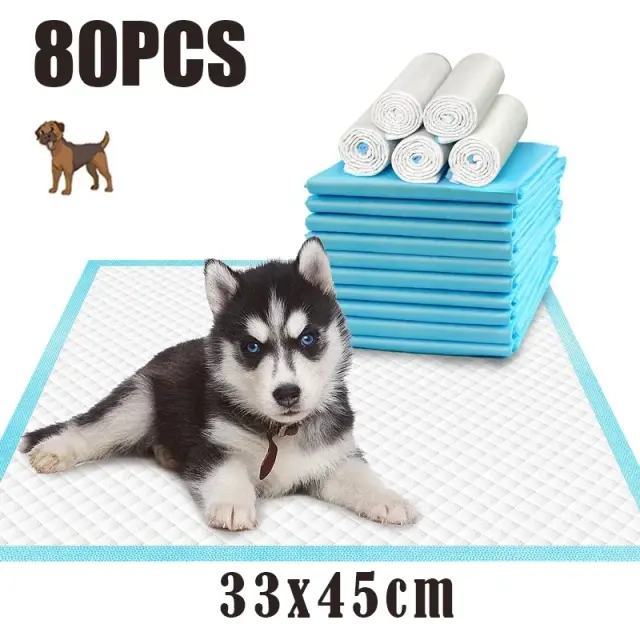 Fralda Super Absorvente para Pets: Almofadas Descartáveis de Pee para Cães e Gatos com Secagem Rápida - Pacote com 120 Peças