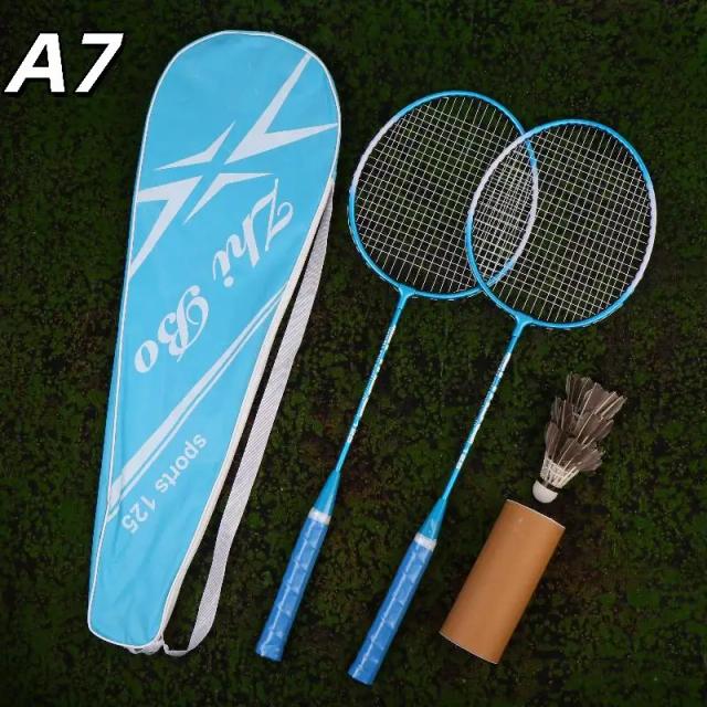 Conjunto de Raquete de Badminton Profissional em Fibra de Carbono - 2 Raquetes