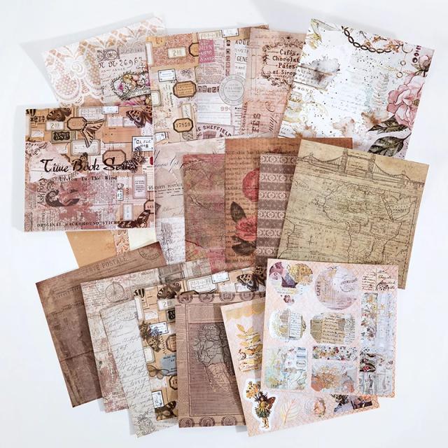 Conjunto Retro de 20 Adesivos Vintage para Decoração com Flores e Bronzeamento - DIY Criativo para Colagem