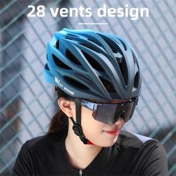 WEST BIKING-Capacete de Ciclismo Ultraleve para Homens e Mulheres, Capacete De Corrida Integralmente Moldado, Tampa De Segurança, MTB, Acessórios De Bicicleta De Estrada - Image 2