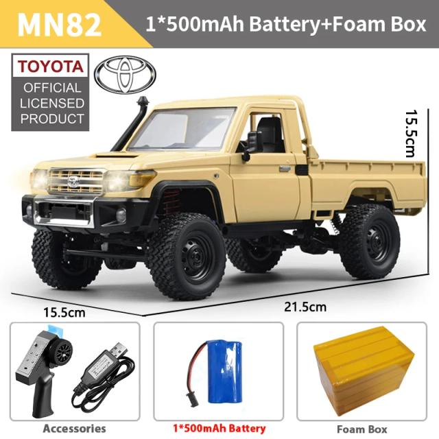 ZWN MN82 RC Car 1:12 LC79 4WD Controle Remoto Profissional com Luzes LED