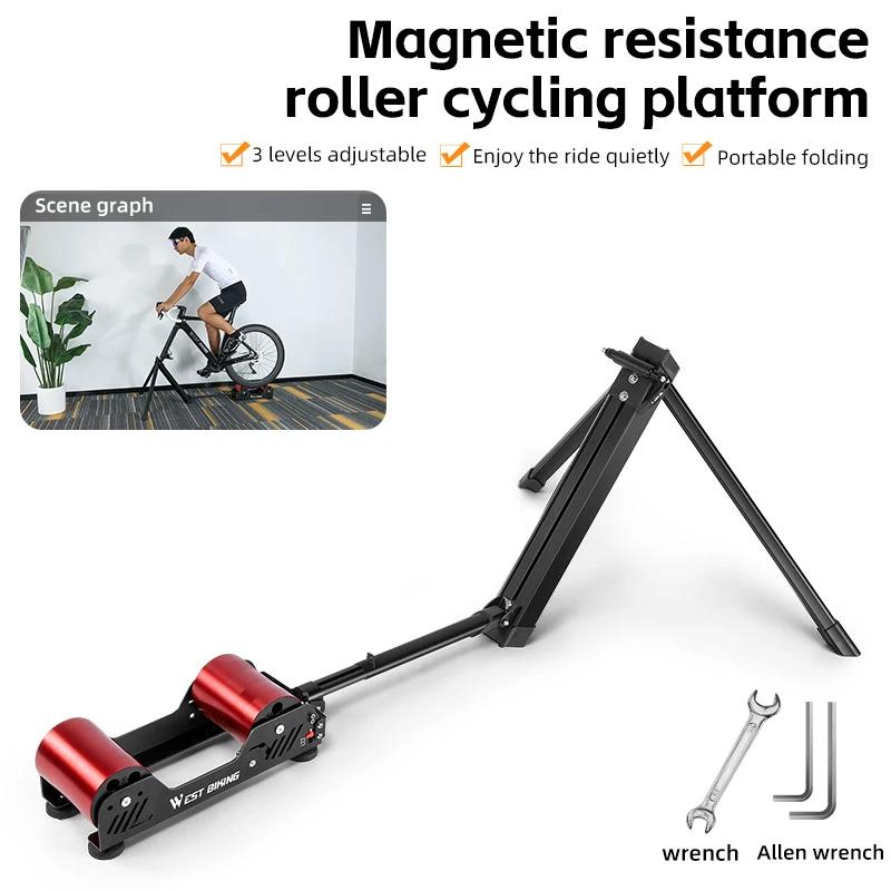 Bicicleta OCIDENTAL-Bike Trainer Resistência Magnética Rolo, Ciclismo Plataforma, Indoor, Dobrável, Ajustável, Ciclismo, Equipamentos de Fitness - Image 1