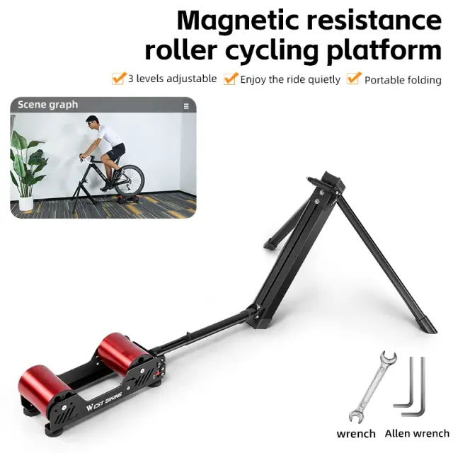 Bicicleta OCIDENTAL Bike Trainer Magnético Dobrável e Ajustável para Ciclismo Indoor e Fitness