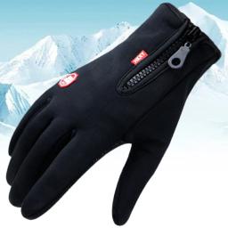 Luvas dos homens de inverno Quente Touchscreen Pesca Esportiva À Prova de Respingo Esqui Exército Ciclismo Snowboard Zipper Antiderrapante Mulheres Luvas - Image 3